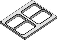 Werkzeug 227x178 2 Fach 2-geteilt CPET/BIO für F-S-300